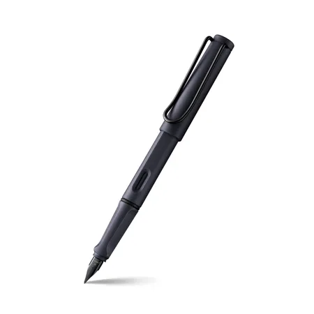 Lamy Safari Steel Black Fountain Pen Medium - Special Edition