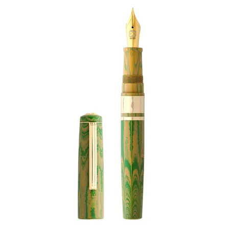 Esterbrook Model J Ebonite Lotus Green Fountain Pen with Gold Trims - Medium