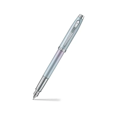 Sheaffer Expressions 100 9376 Blue and Pink Pearlised Gradient Fountain Pen with Chrome-plated Trims - Fine