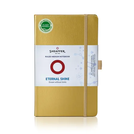 Sheaffer Eternal Shine 90 GSM Hardbound Medium Notebook - Metallic Gold