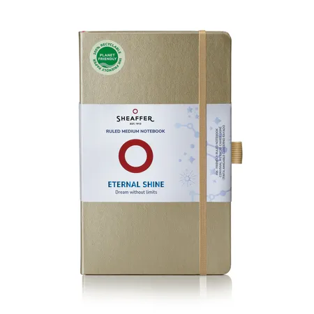 Sheaffer Eternal Shine 90 GSM Hardbound Medium Notebook - Metallic Champagne Gold