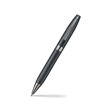 Sheaffer Legacy Chevron 9066 Matte Black Ballpoint Pen with PVD Gunmetal Trims