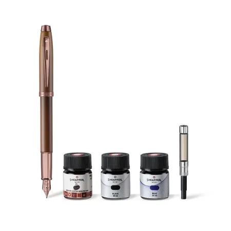 Sheaffer 100 G9374 Coffee Edition Fountain Pen with 3 Ink Vials Gift Set (Medium)