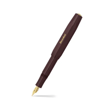 Kaweco Classic Sport Bordeaux With 23K Gold-Plated Steel Nib And Iridium Tip Fountain Pen-Fine