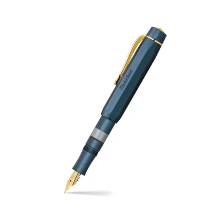 Kaweco Piston Al Sport Starter Set Classic Navy/Gold Fountain Pen-Medium