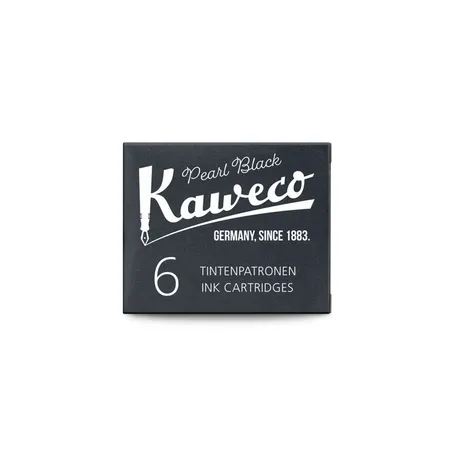 Kaweco Ink Cartridges pack of 6-Pearl Black