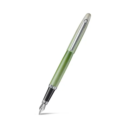 Sheaffer VFM 9431 Matcha Edition Green Ombre Gradient Fountain Pen with Chrome-plated Trims (Medium)