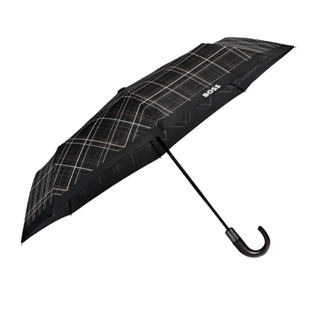 Boss Pocket Umbrella Checkered Black
