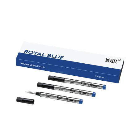 Montblanc 3x Rollerball Small Refills- Royal Blue