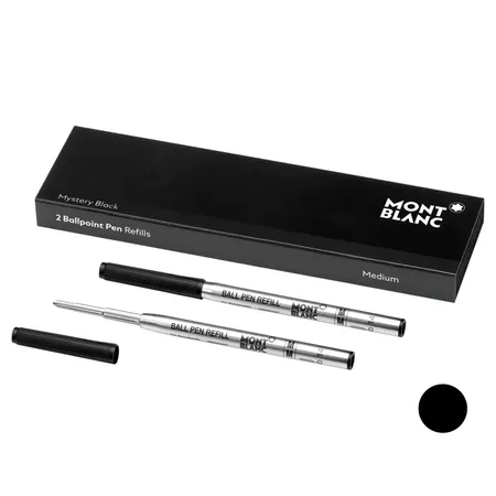 Montblanc Ballpoint Refill Medium (Pack Of 2) Mystery Black