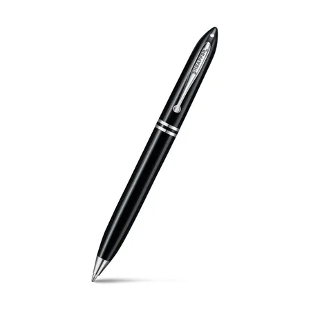 Sheaffer Balance III E892 Glossy Black Ballpoint Pen with Chrome-plated PVD Trims