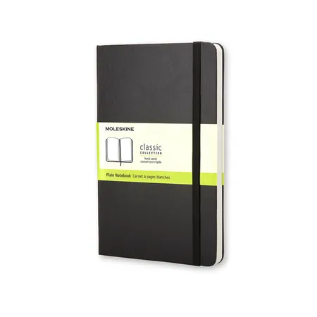 Moleskine Classic Notebook Plain Hard Cover Pocket Black
