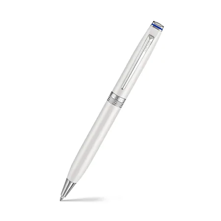 Lapis Bard Contemporary Ballpoint Pen - Pearl with Chrome Trim