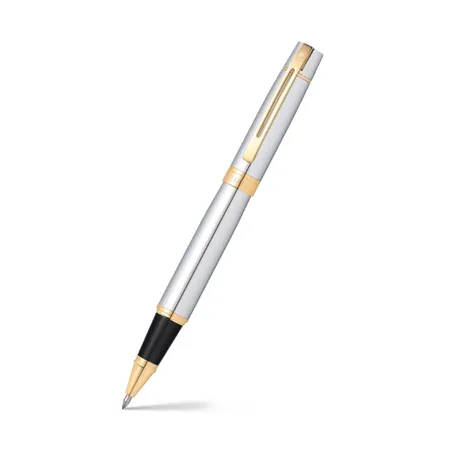 Sheaffer Gift 300 Rollerball Pen Bright Chrome with Gold Tone Trim