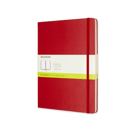 Moleskine Classic Extra Large Hard Cover Notebook (Plain) - Scarlet Red