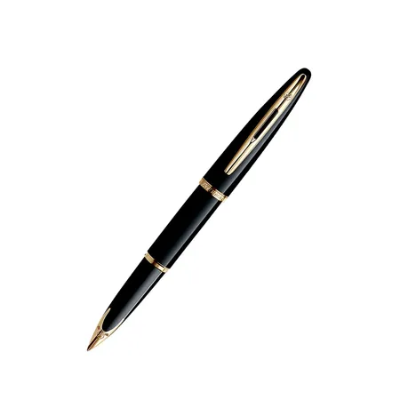 Waterman CarÃ¨ne Black Sea with Golden Trim Fountain Pen-Medium