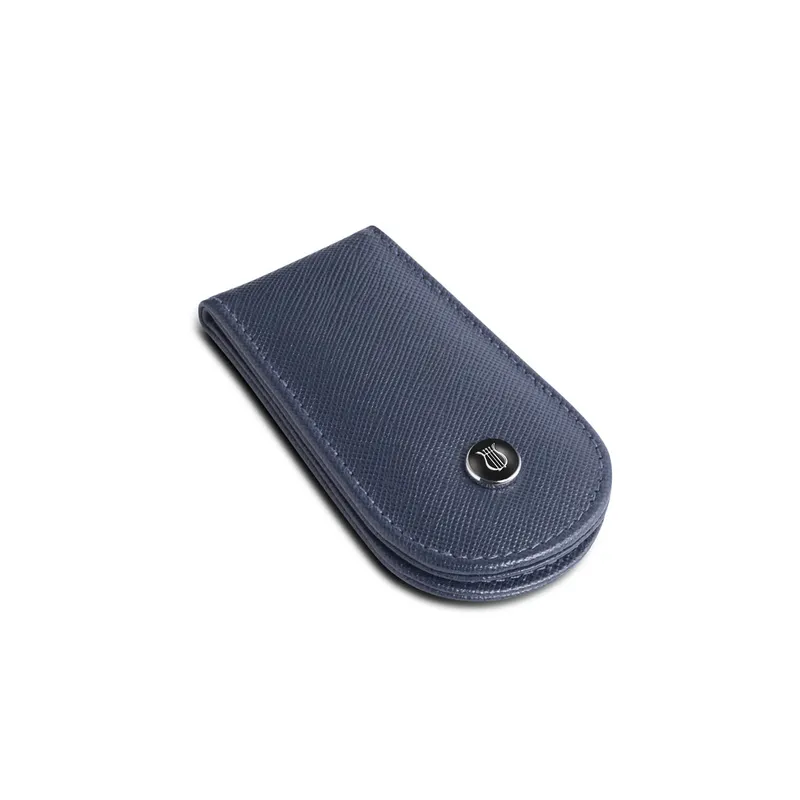 Lapis Bard Stanford Leather Magnetic Money Clip Blue