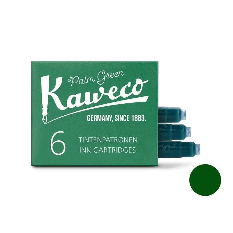 Kaweco Ink Cartridges Pack of 6 - Palm Green