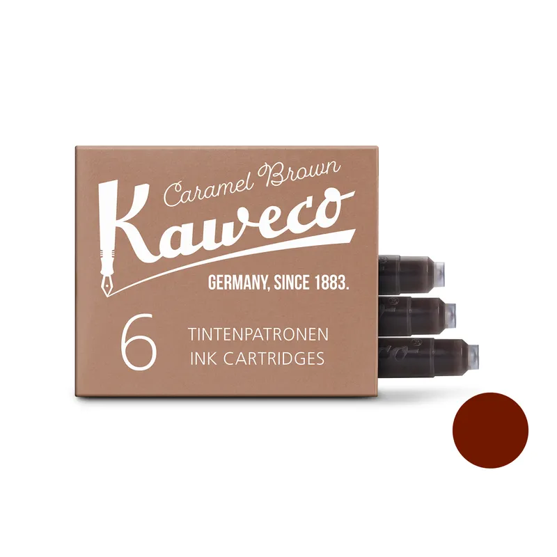 Kaweco Ink Cartridges Pack of 6 - Caramel Brown