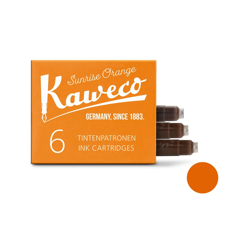 Kaweco Ink Cartridges Pack of 6 - Sunrise Orange