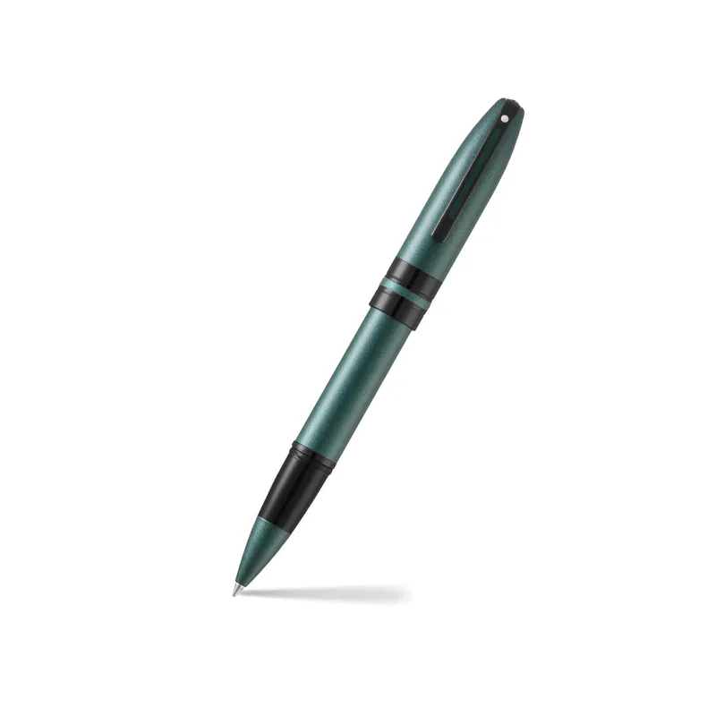 Sheaffer 9109 Icon Rollerball Pen - Metallic Green with Glossy Black PVD Trim