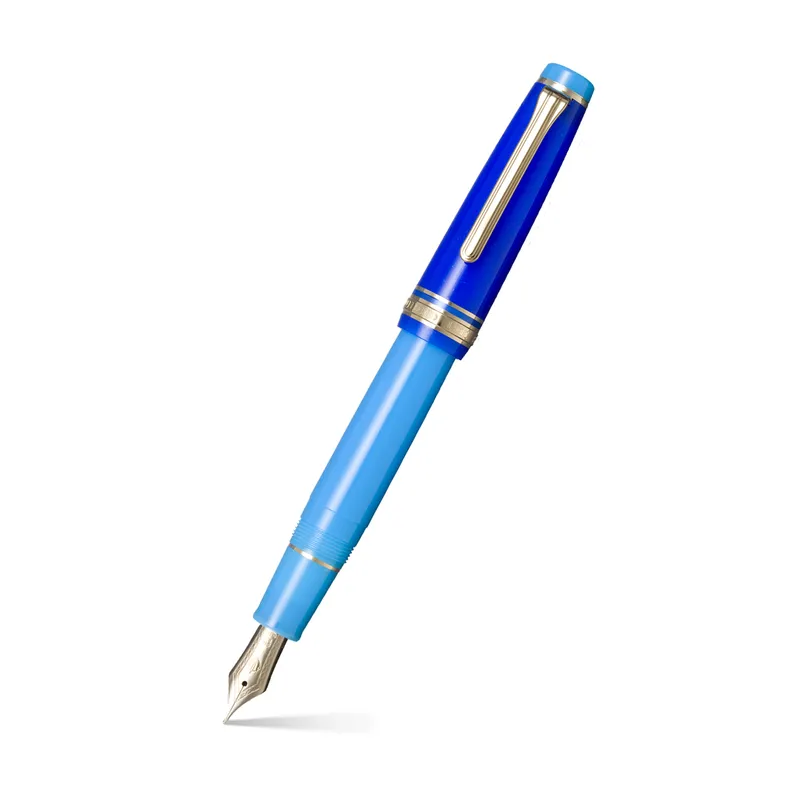 Sailor Professional Gear Quasar Fountain Pen (21K Medium) - Blue With Gold Trims