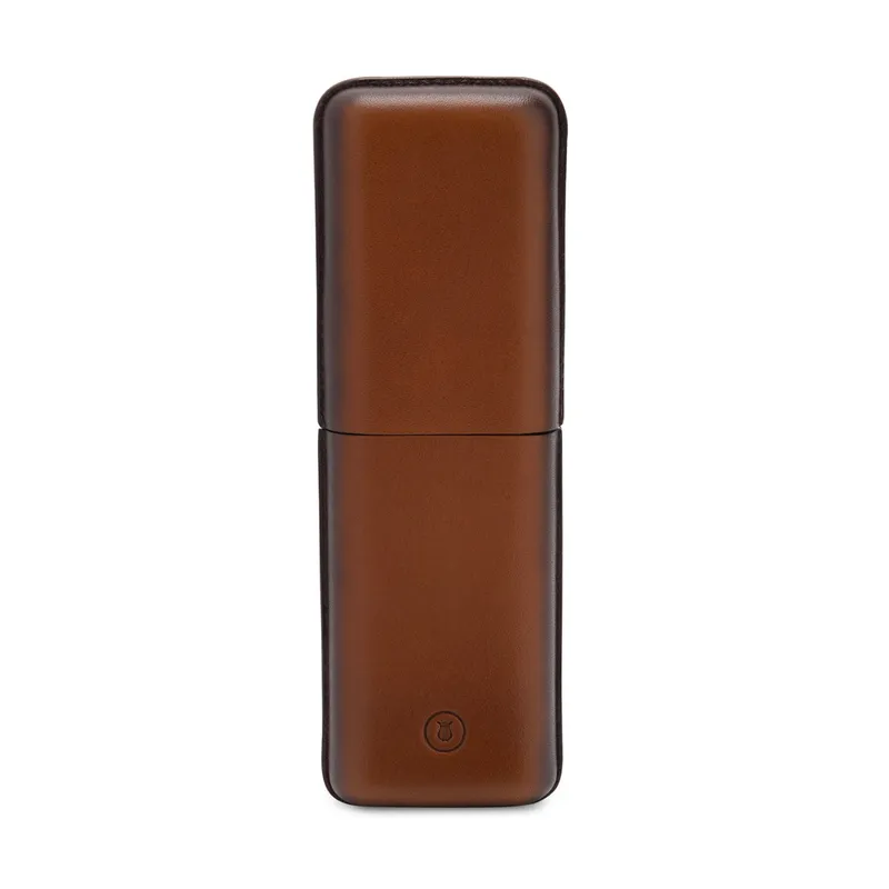 Lapis Bard Ducorium Moulded Pen Case - Cognac