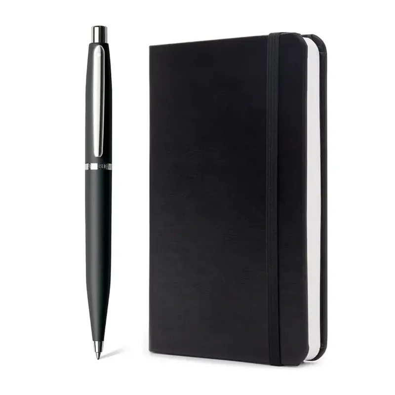 Sheaffer Gift Set VFM Ballpoint Pen with Small Notebook  Matte Black with Chrome Trims