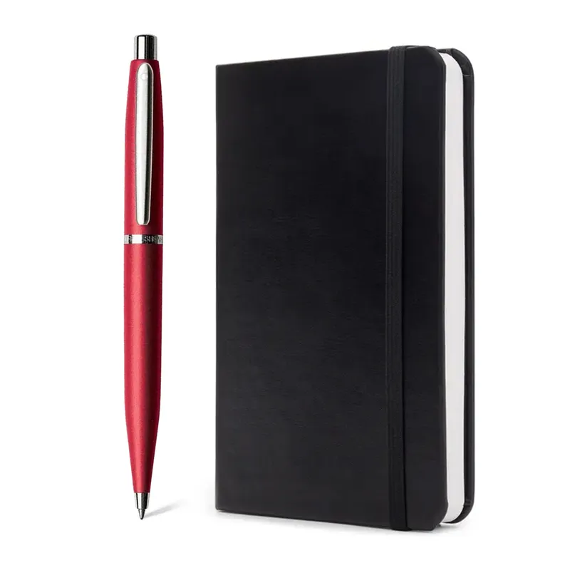 Sheaffer Gift Set VFM Ballpoint Pen with Small Notebook  Excessive Red with Chrome Trims