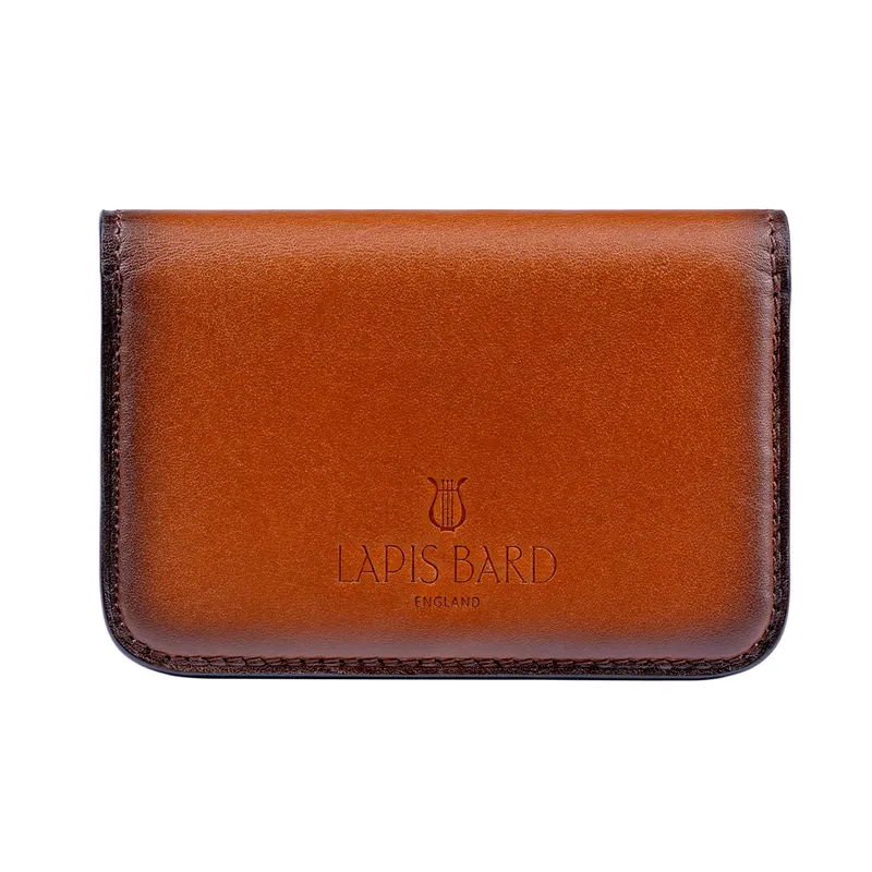 Lapis Bard Ducorium Cognac Moulded Credit Card Case