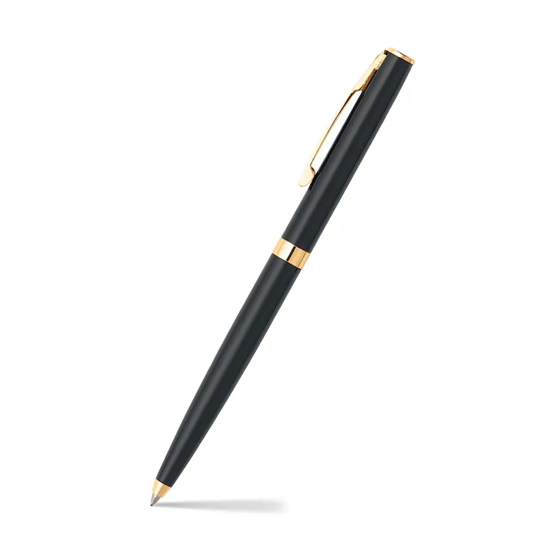 Sheaffer SAGARIS 9471 Gloss Black Ballpoint Pen With Gold Tone  trim