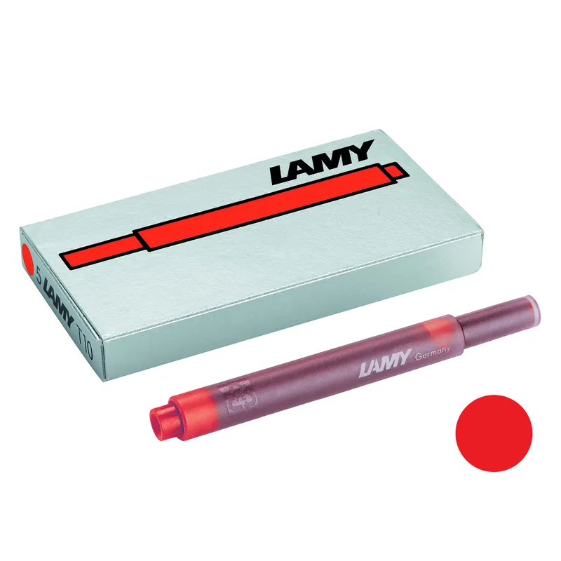 Lamy T10 Ink Cartridges Pack Of 5 Red