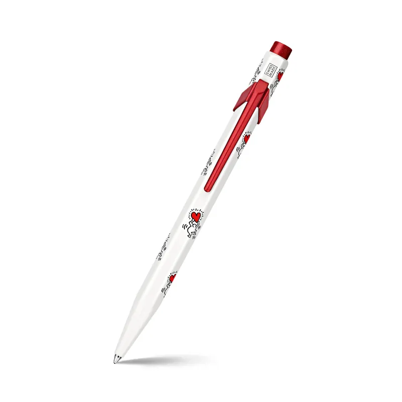 Caran d'Ache 849 Xmas23 Keith Haring Ballpoint Pen - White