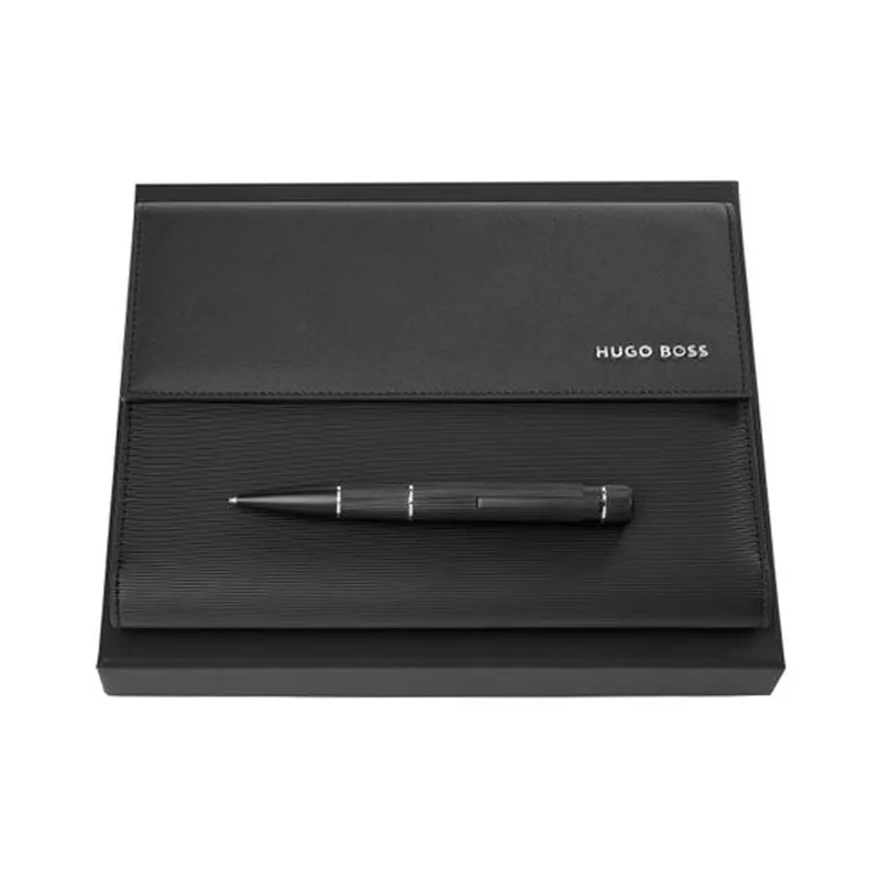 Hugo Boss Set Iconic HPMB210A Ballpoint Pen & Folder A5