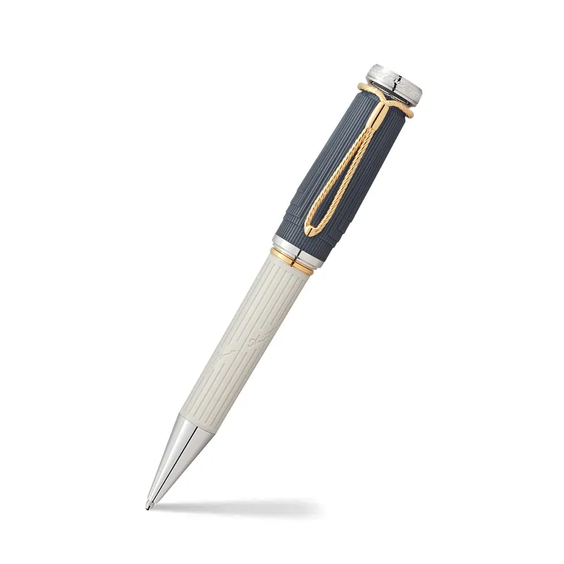 Montblanc 130674 Writer's Edition Jane Austen Ballpoint Pen - Blue Jean With Gold Trims