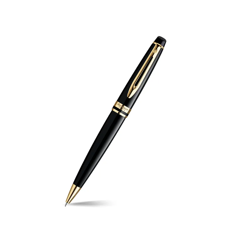 Waterman Expert Black Gold Trim Ballpoint Pen