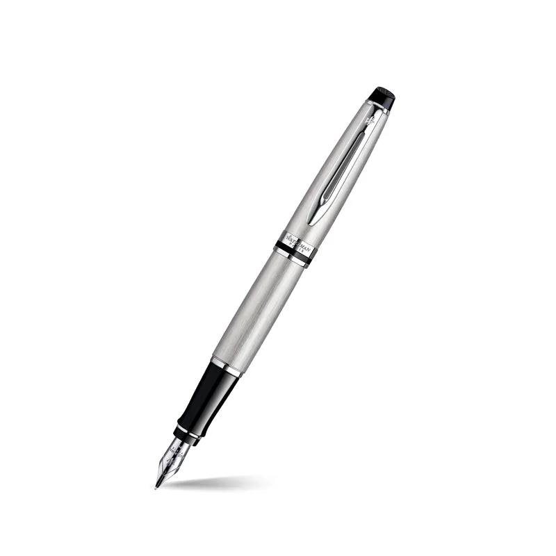 Waterman Expert Stainless Steel Chrome Trim Fountain Pen - Medium