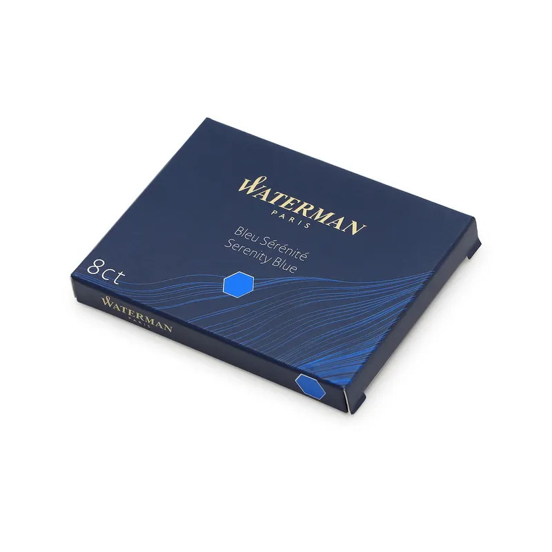 Waterman Serenity Blue Ink Cartridge - Pack of 8
