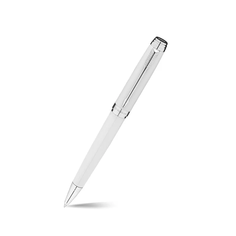 Parker Ambient White Chrome Trim Ballpoint Pen