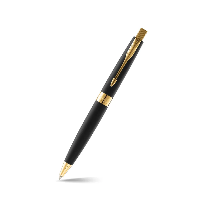 Parker Aster Black Gold Trim Ballpoint Pen