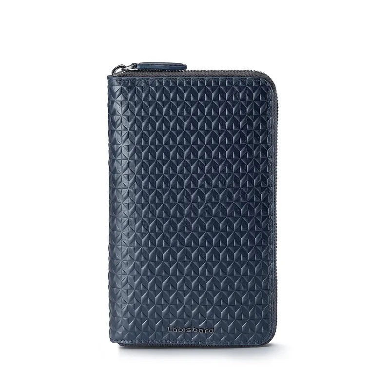 Lapis Bard Enigma Passport Wallet - Navy