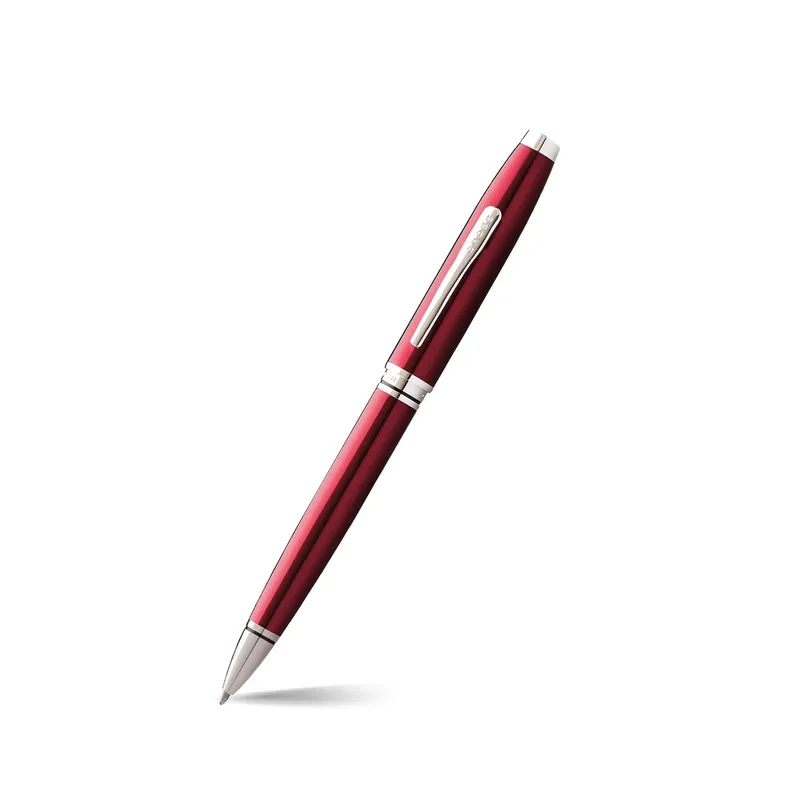 Cross Coventry Red Lacquer Ballpoint Pen with Chrome Trims