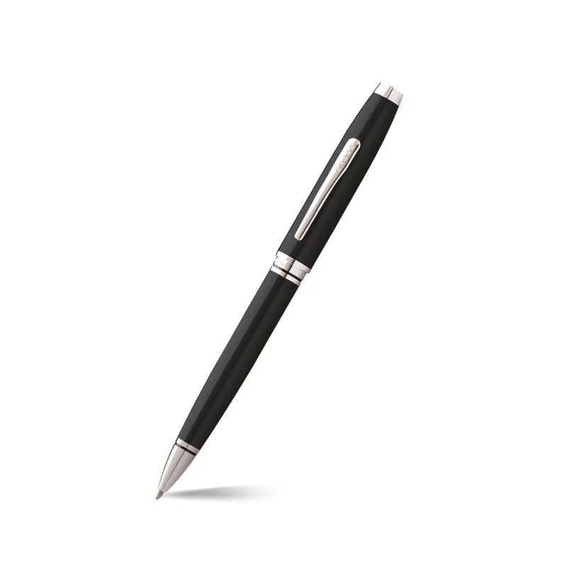 Cross Coventry Black Lacquer Ballpoint Pen with Chrome Trims