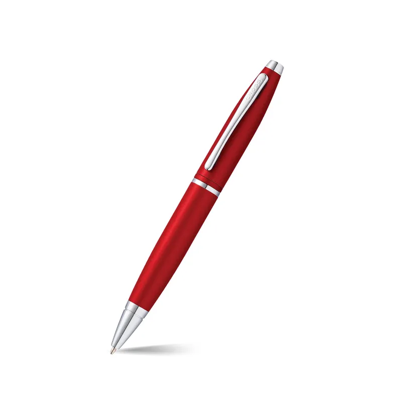 Cross Calais Crimson Red Ballpoint Pen with Chrome Trims