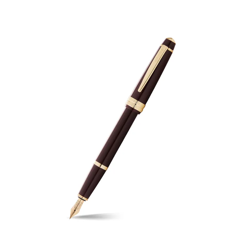 Cross Bailey Light Burgundy Resin Fountain Pen with Gold Trims