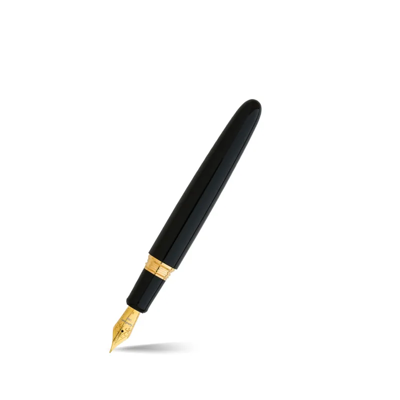 Esterbrook Estie Oversize Ebony Black Fountain Pen with Gold Trims - Medium