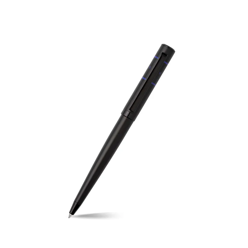 Hugo Boss Ribbon Matrix Blueline Ballpoint Pen - Black