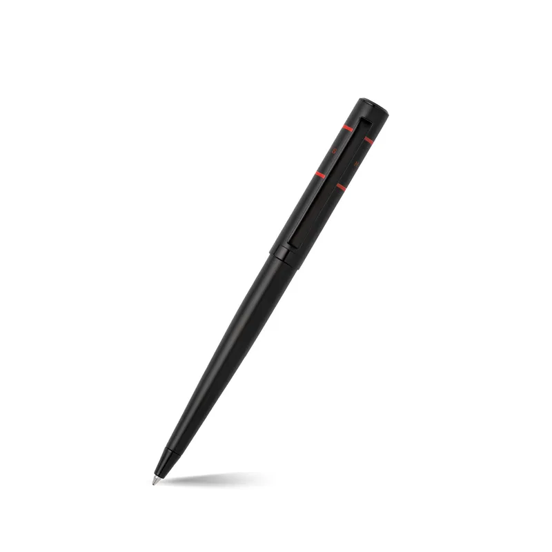 Hugo Boss Ribbon Matrix Redline Ballpoint Pen - Black