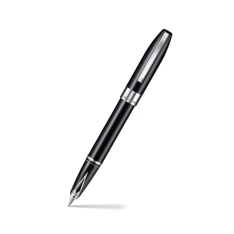 Sheaffer Legacy 9064 Glossy Black Inlaid Nib Fountain Pen (Medium) with
Palladium-Plated Trims