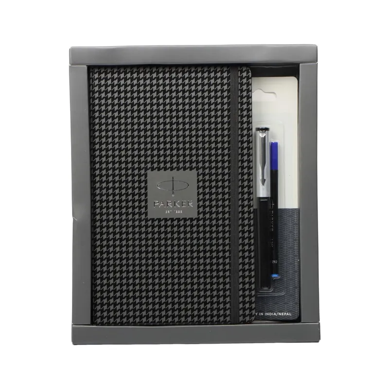 Parker Giftset Beta Premium Coated Clip Rollerball Pen & Notebook